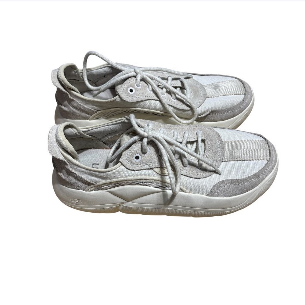 UGG Alto Low Top Sneakers Women's 9 Gardenia Beige Suede Canvas Casual Shoes